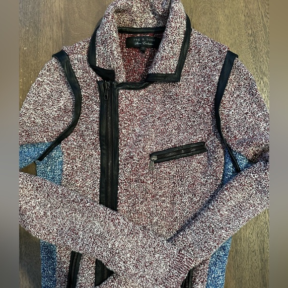 Rag & Bone “Hart” Tweed Multi-Colored Moto Jacket - Picture 11 of 13